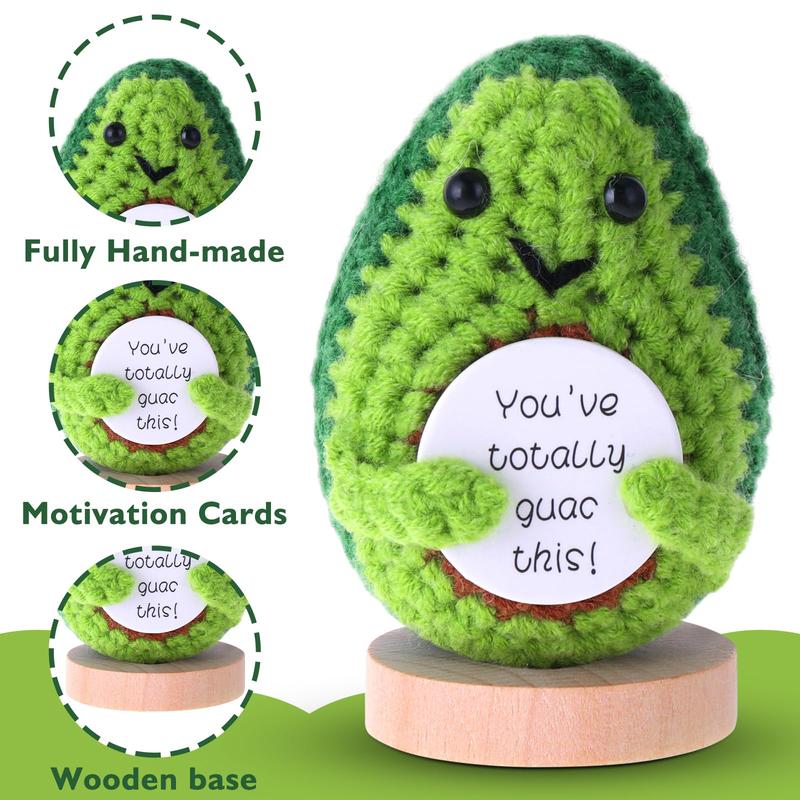 5Pcs Handmade Emotional Support Woven Dolls -with Positive Affirmation Cards and Uplifting Messages  Cute Fruity Friends