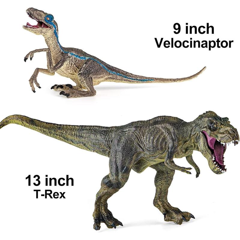 6 Pack Big Dinosaur Toys Set,Realistic-Looking Dino T-Rex Carnotaurus,Blue Velociraptor, Mosasaurus Toy for Boys Girls Children Kids Toddler 3-12 Years Old,Brithsay