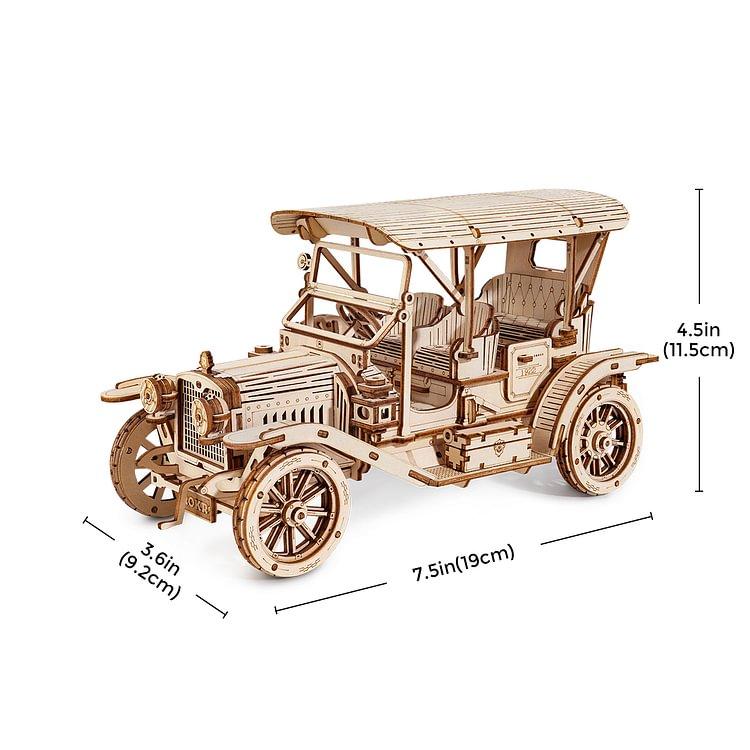 ROKR MC801 Vintage Car 3D Puzzle, 3D Wooden Puzzle Retro Car Model Kits to Build for Adults, Gift for Antique Car Lovers Aesthetic Home Decor