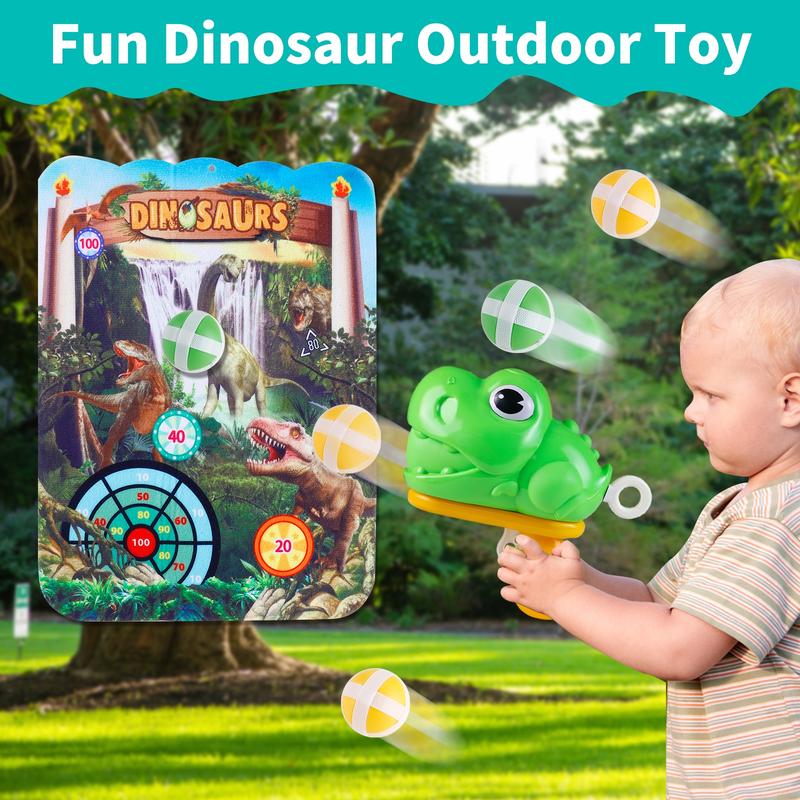 Dinosaur Themed Dartboard Toy - Sticky Ball Dart Set for Indoor and Outdoor Fun, Enhancing Kids' Play and Activity