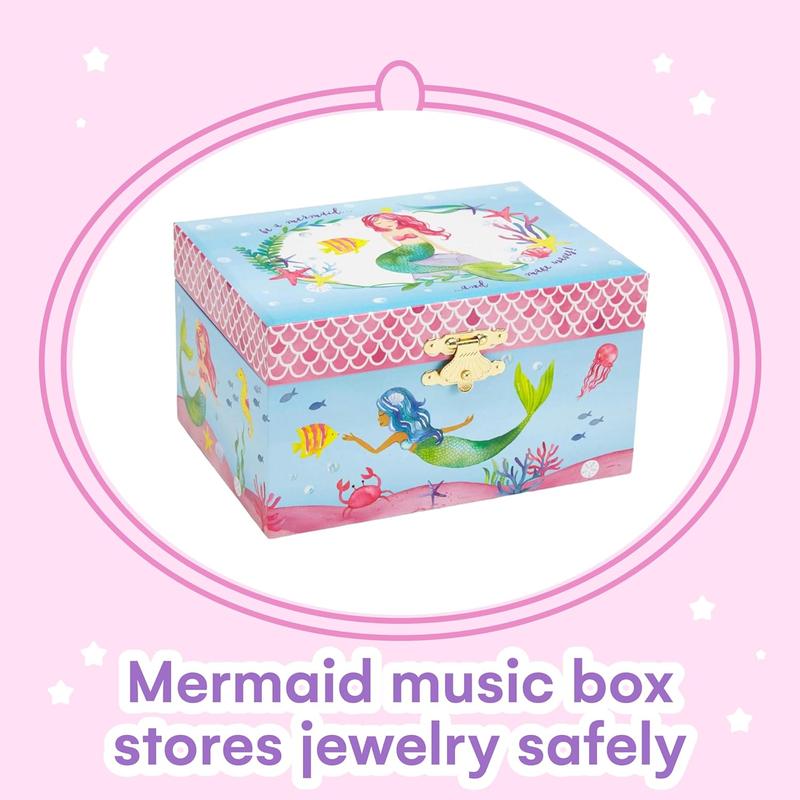 Christmas gift Underwater Mermaid Musical Jewelry Box for Girls – Spinning Mermaid Doll with 'Over the Waves' Tune, Perfect Gift for Christmas Girls