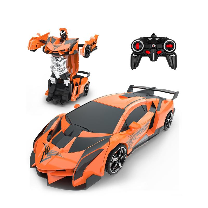 Transform Rc Cars For Boys 4-7 8-12, 2.4Ghz 1:18 Scale Remote Control Car Transforming Robot, One-Button Deformation 360° Rotation And Drift Car Toy Gifts For Boys And Girls 3-5,Christmas Toys & Gifts