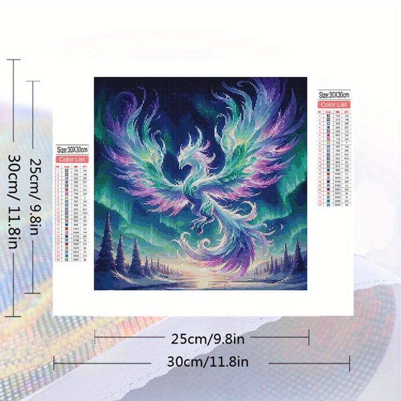 Phoenix Pattern DIY Diamond Arts Colorful Painting Kit without Frame, DIY 5D Diamond Arts Colorful Painting Kit, Wall Art Decor for Home Living Room