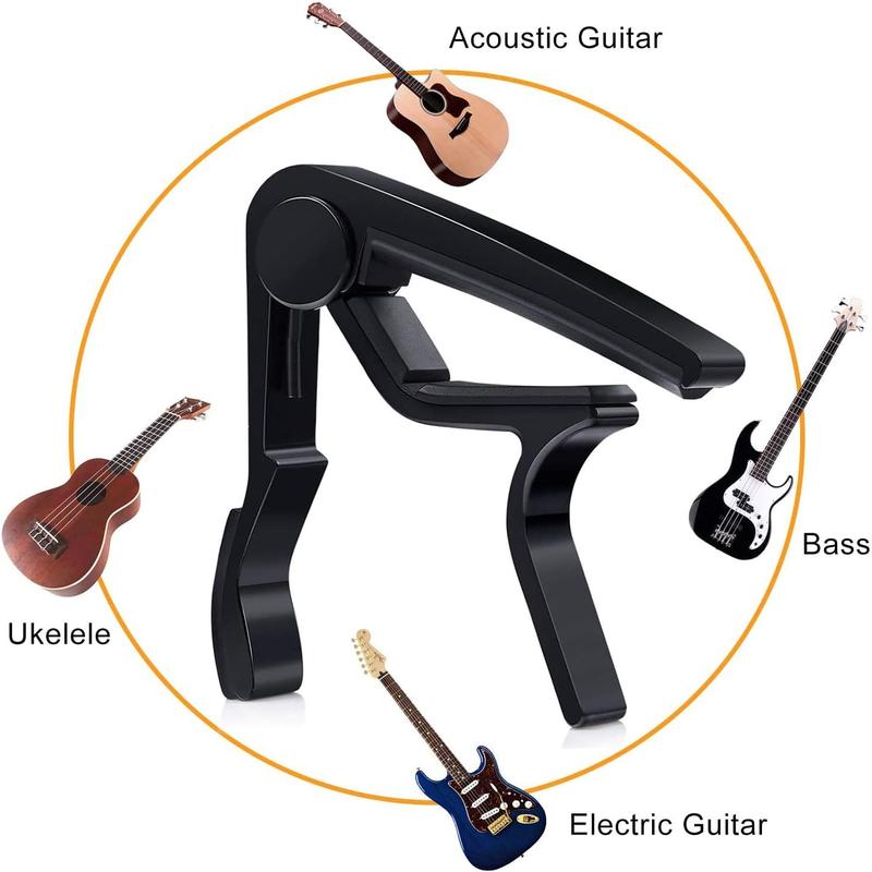 Guitar Accessories Kit with Strings, Tuner, Capo, Restring Tool, Pick Holder & Picks