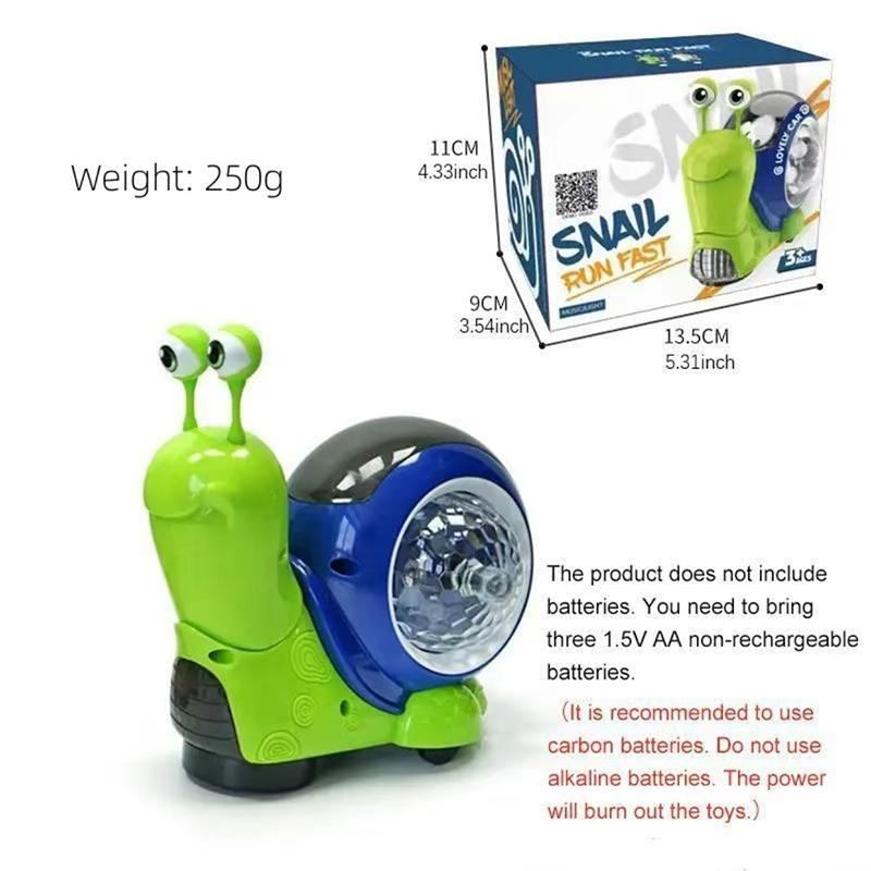 Crawling Snail Design Music Toys, ElectricSnail Toy, Cute Electronic Animal Crawl Toy,Toys with Built-in LED Light, InteractiveLearning Toy