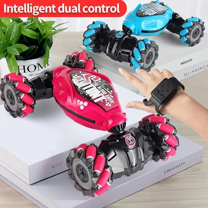 Gesture Sensor Remote Control Stunt Car, 4WD 360° Flip Car with Light & Music, Rechargeable Electric Toy Car, Birthday Gift