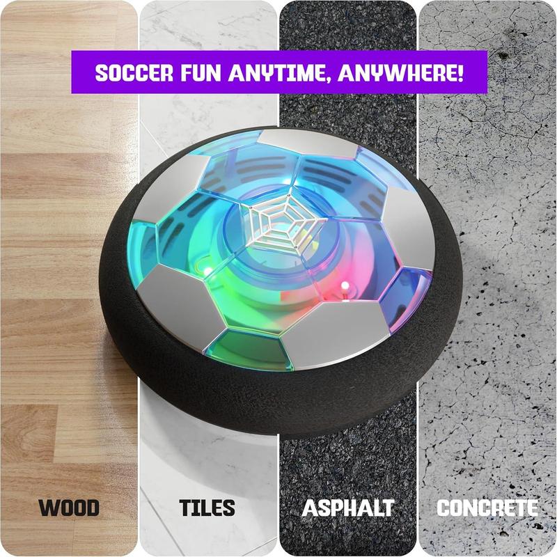 Hover Soccer Ball for Kids - Boy Birthday Gifts - Indoor Toy Games Gift for Boys Age 6, 7, 8, 9, 10, 11, 12 Year Old - Light-Up Toys Game for Kid - 6-8, 8-12 - Gifts for 8 Year Old Boy (Single)