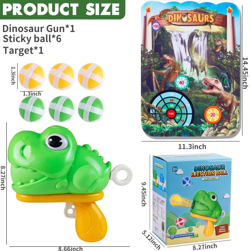 Dinosaur Themed Dartboard Toy - Sticky Ball Dart Set for Indoor and Outdoor Fun, Enhancing Kids' Play and Activity