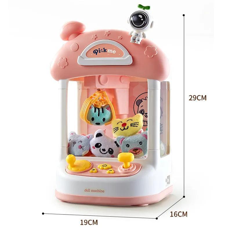 Doll Machine Coin Operated Play Game Mini Claw Catch Toy Machines Dolls Maquina dulces Children Interactive Toys Birthday Gifts