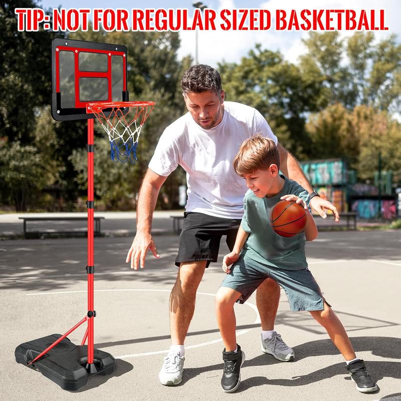 2024Kids Basketball Hoop With Stand, Adjustable Basketball Set, Toddler Basketball Toys For Boys Age 3 4 5 6 7 8, Indoor Outdoor Backyard Sport Game Gifts