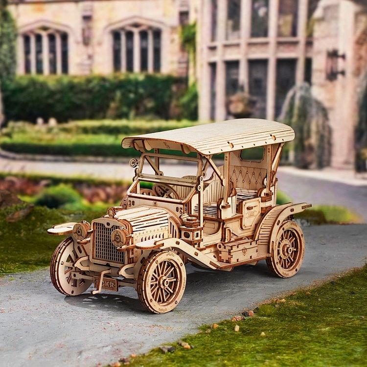 ROKR MC801 Vintage Car 3D Puzzle, 3D Wooden Puzzle Retro Car Model Kits to Build for Adults, Gift for Antique Car Lovers Aesthetic Home Decor