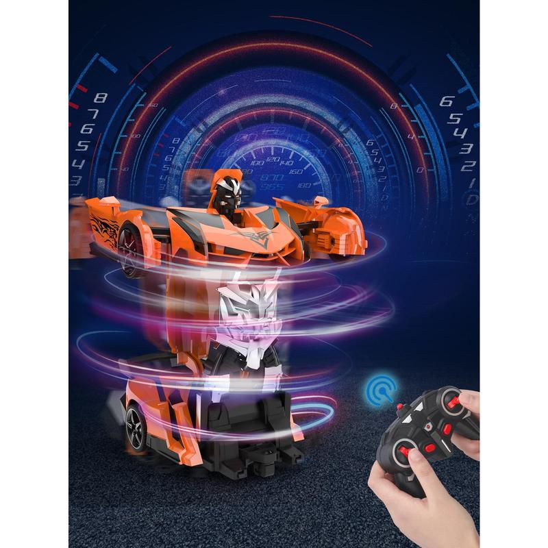 Transform Rc Cars For Boys 4-7 8-12, 2.4Ghz 1:18 Scale Remote Control Car Transforming Robot, One-Button Deformation 360° Rotation And Drift Car Toy Gifts For Boys And Girls 3-5,Christmas Toys & Gifts