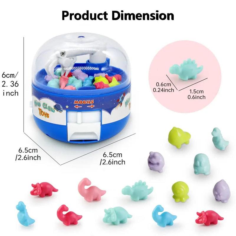 Mini Claw Machine Toy (1 Set), Simulated Claw Machine Toy with Mini Dinosaur Model, Pretend Play Toy