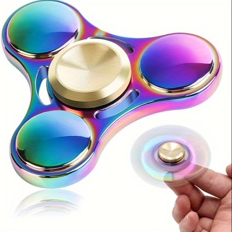 Rainbow Color Hand Spinner, 1 Count Fidget Spinner with High-speed Bearing, Stress Relief Toy, Party Gift for Friend & Classmate