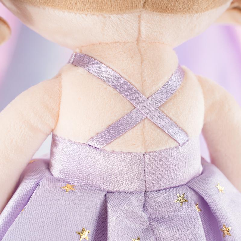 Plush Ballet Doll Baby Girl Gift Christmas Gifts Birthday Gifts For 0 To 6 Years Girls With Purple Dress 12 inches