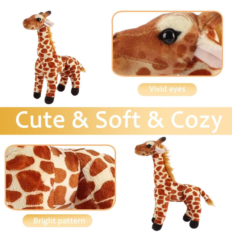 29cm 11.41in Giraffe Plush Real Life Stuffed Animals Plush Giraffe Plush Toys Deer Plush Nursery Decorations, Room Decoration, Gifts for Friends, Toys for Boys and Girls