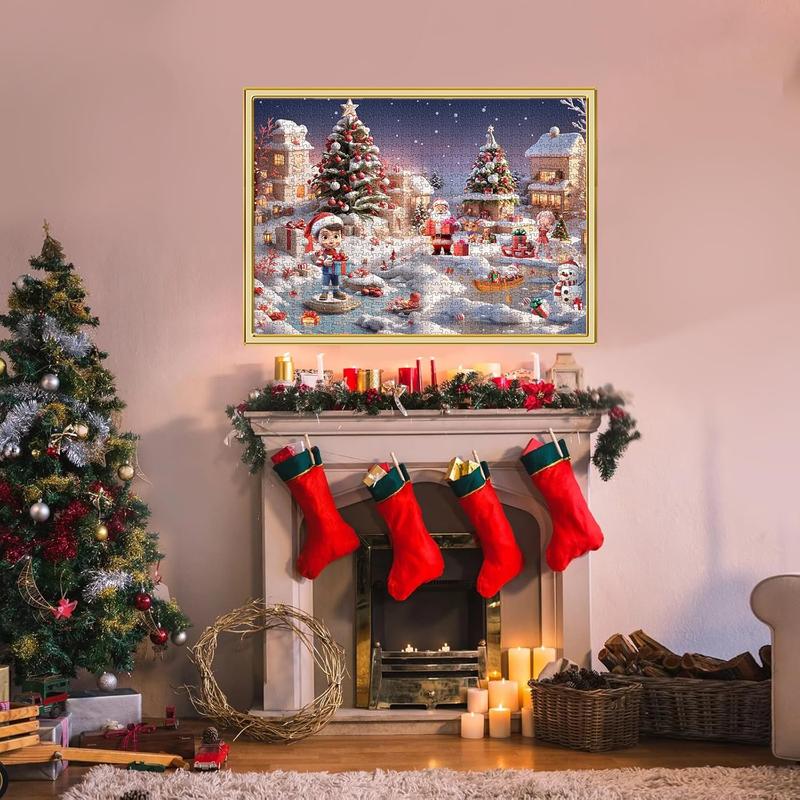 Advent Calendar Puzzle 2024, Holiday Christmas Family Fun Activity Jigsaw Puzzle, Holiday Santa Puzzle for Adults Kids, Can be Used As Xmas present and Home Decoration, Gift for Boys and Girls