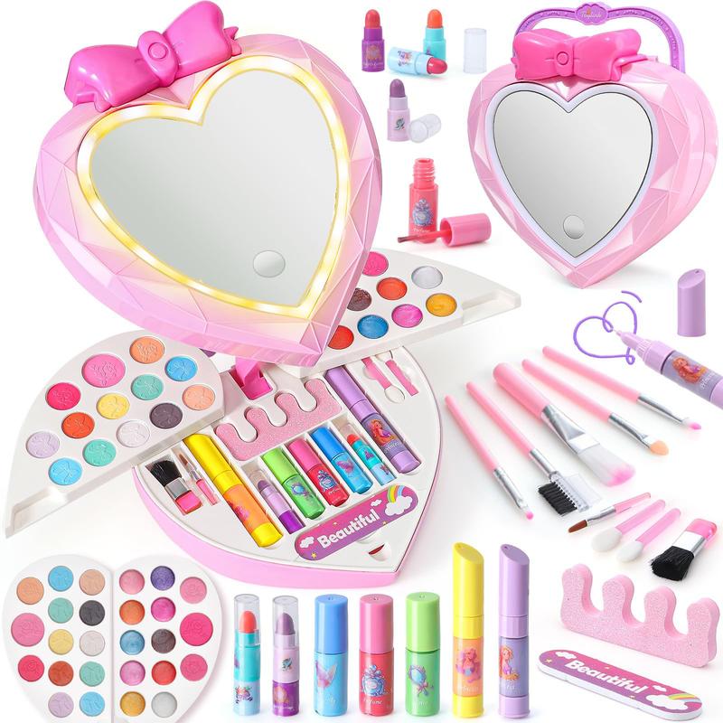 Makeup Kit for Girls 22counts Make Up Non Toxic Washable Play Toy Real Princess Cosmetic Toys Learning Educational Toy Birthday Christmas Gifts