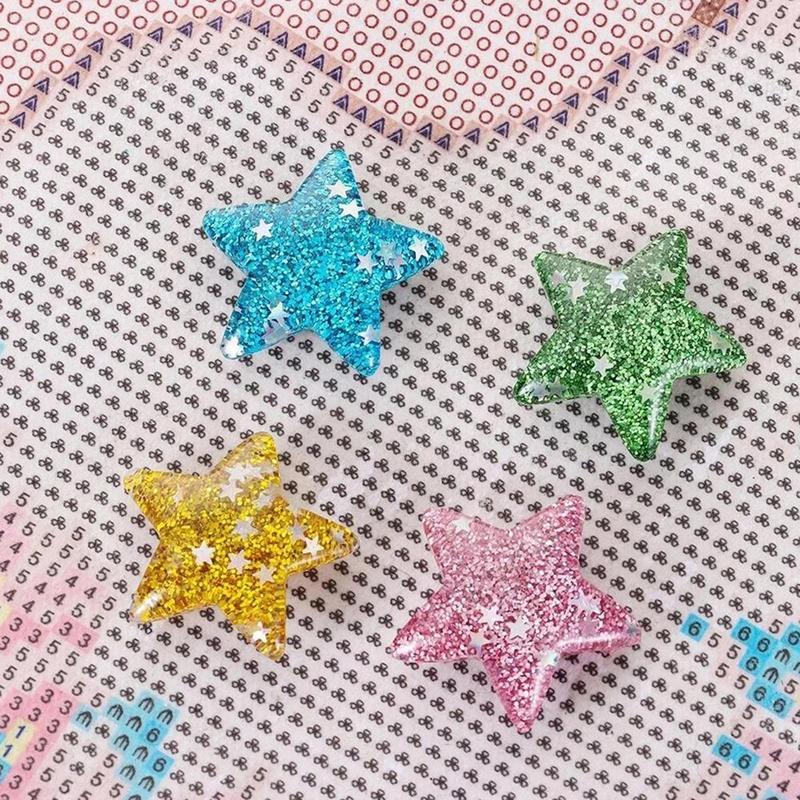 Random Color Diamond Art Colorful Painting Tool, Sparkling Star Magnet Cover, DIY Diamond Embroidery Accessories Canvas Protective Film Fixing Tool