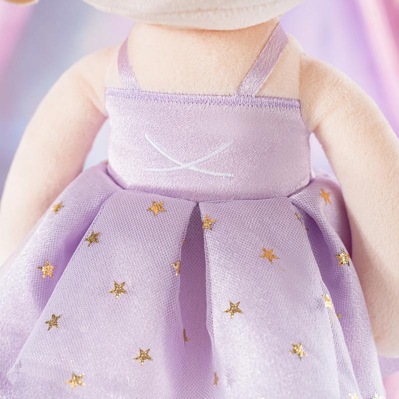 Plush Ballet Doll Baby Girl Gift Christmas Gifts Birthday Gifts For 0 To 6 Years Girls With Purple Dress 12 inches