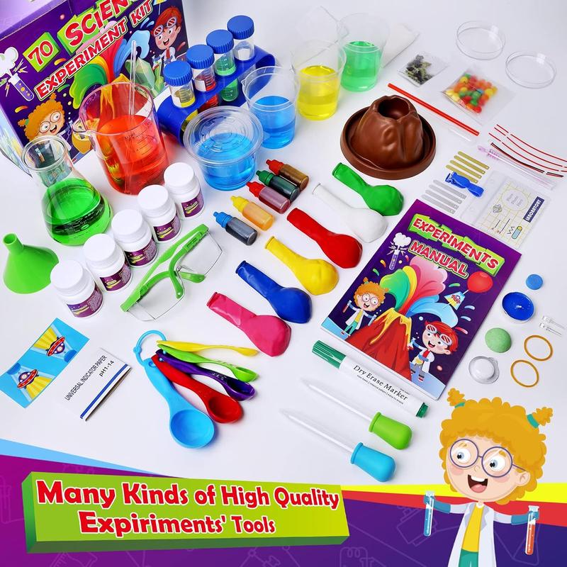 Christmas Gift 70 Lab Experiments Science Kits for Kids Educational Scientific Toys Birthday Gifts Idea for Girls Boys,