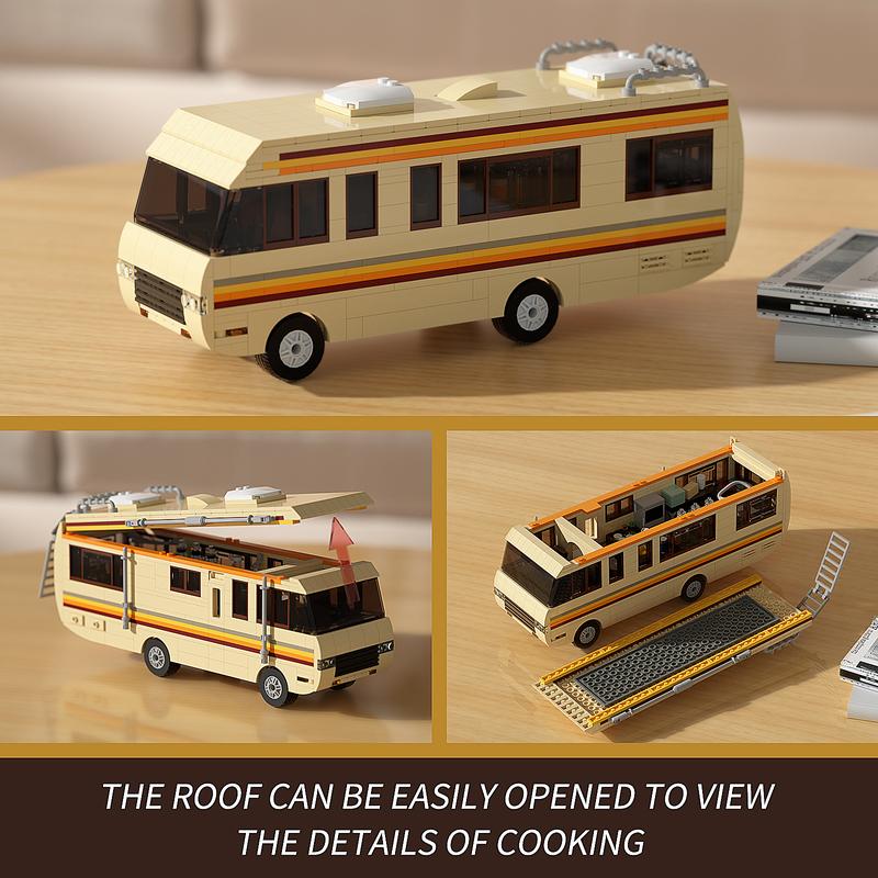 (691 pcs) Classic Breaking RV Car Building Set, Perfect Christmas & Halloween Gifts for Adults & Kids, Offering Immersive Experience