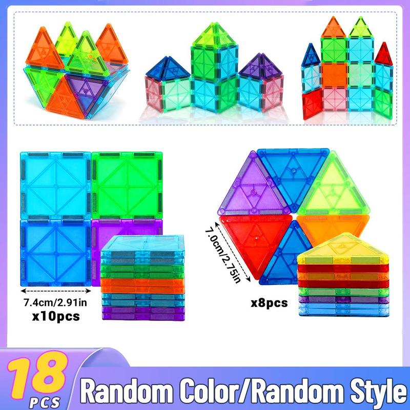 Magnetic Tiles Road Set, 1 set City Construction Building Toys, Preschool Toys, Gifts for over 3 Years Old Boys Girls, Christmas Gift