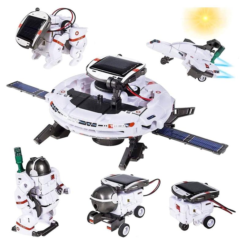 Stem Toys, 6-in-1 Space Solar Robot Kit Toys for 8+ Year Old Boys Educational Learning Science Building Toys Gift