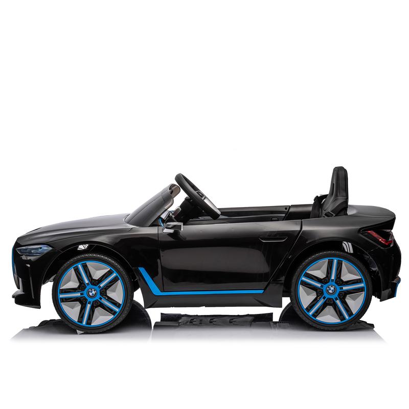 Licensed BMW I4 12V Kids Ride-On Car with Remote Control, Adjustable Speed, Power Display, USB, MP3, Bluetooth, LED Lights, and Safety Belt