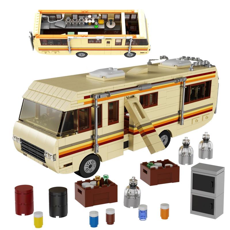 (691 pcs) Classic Breaking RV Car Building Set, Perfect Christmas & Halloween Gifts for Adults & Kids, Offering Immersive Experience