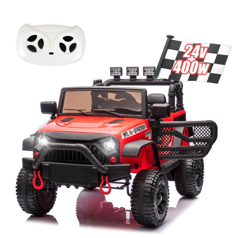 24V Kids Ride On Car W Parents Remote Control,400W Motor,Adjustable speed,USB,MP3,Music,Large display screen,Power Display,Belt for Kids Aged 3+. perfect halloween carro  de