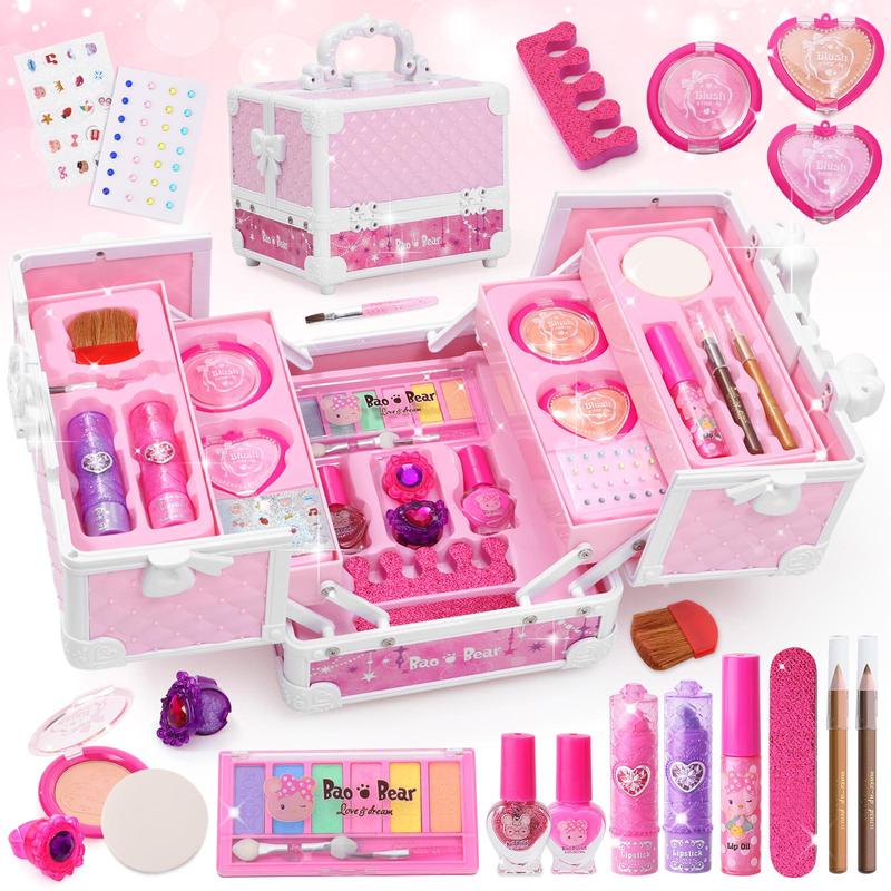 Makeup Kit for Girls 22counts Make Up Non Toxic Washable Play Toy Real Princess Cosmetic Toys Learning Educational Toy Birthday Christmas Gifts