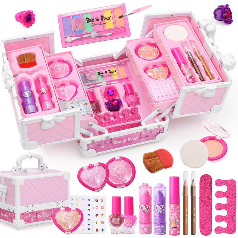 Makeup Kit for Girls 22counts Make Up Non Toxic Washable Play Toy Real Princess Cosmetic Toys Learning Educational Toy Birthday Christmas Gifts