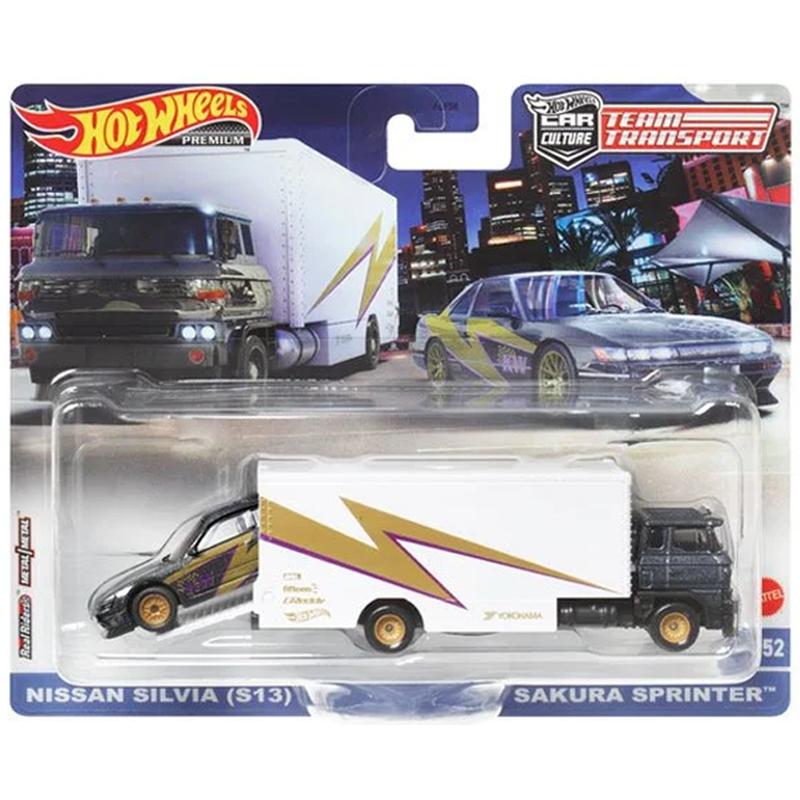 Hot Wheels Team Transport 2023 Nissan Silvia (S13)   Sakura Sprinter