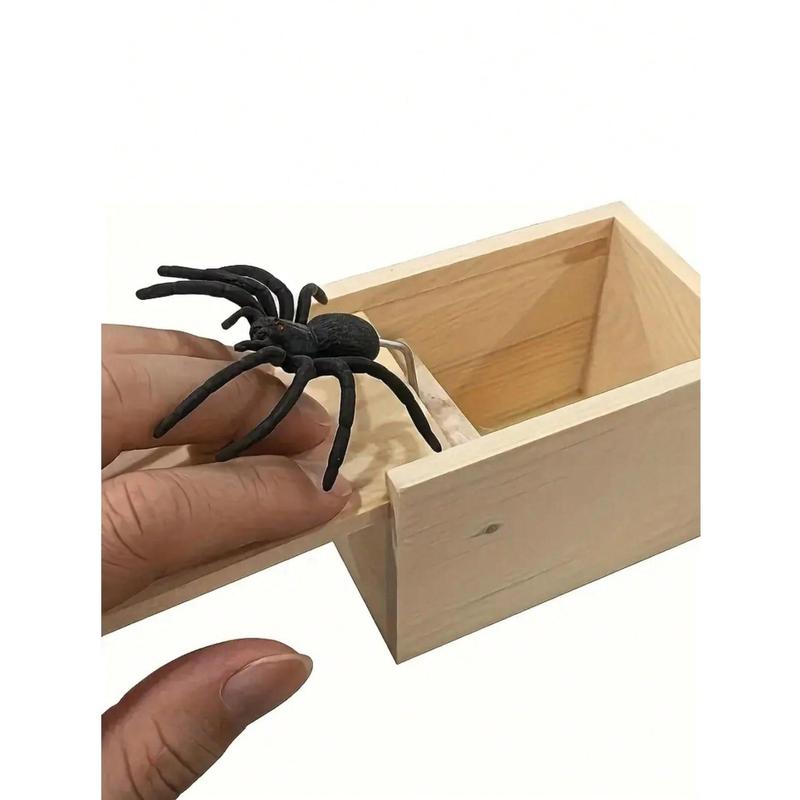 Wooden Spider Prank Box - Handmade Joke Box Perfect For, Christmas Gifts, Xmas,Gift Box,Xmas Gifts,Christmas,Halloween,Prank,Christmas,Gift,Prank