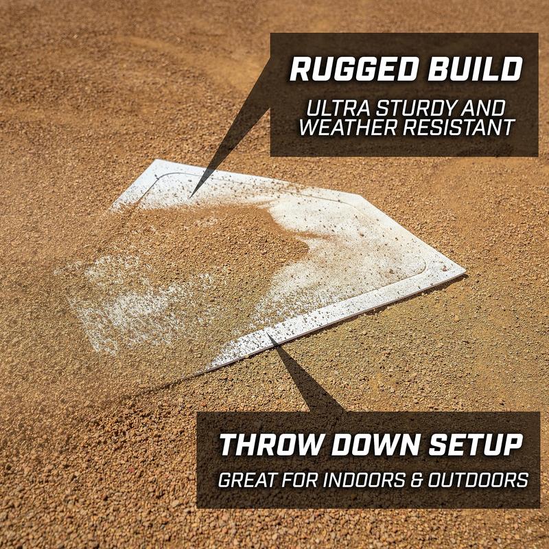 Baseball & Softball 5 Piece Base Set - Rubber Field Bases for Kids & Adults