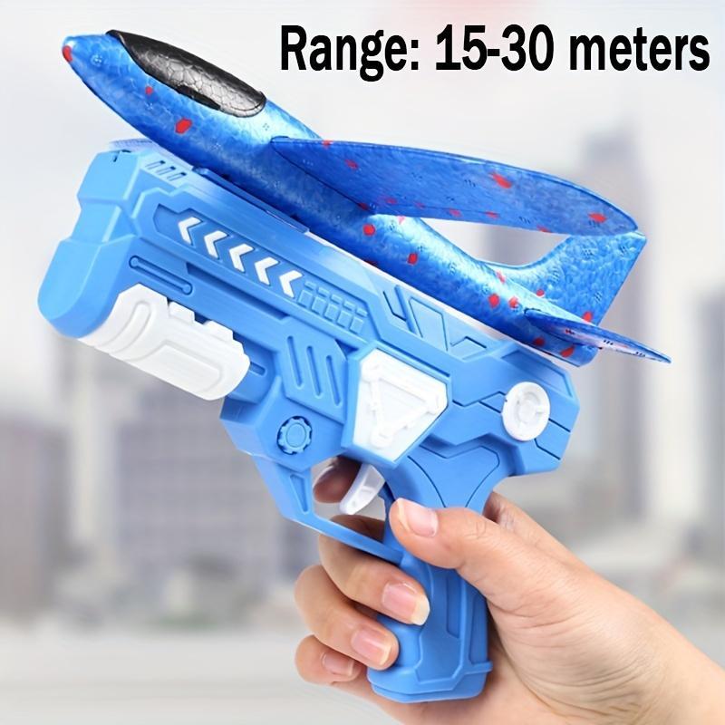 Airplane Shooter Toy, 1 Count Bubble Plane Launcher with 1 Count Random Color Aircraft, Outdoor Shooting Toy for Kids