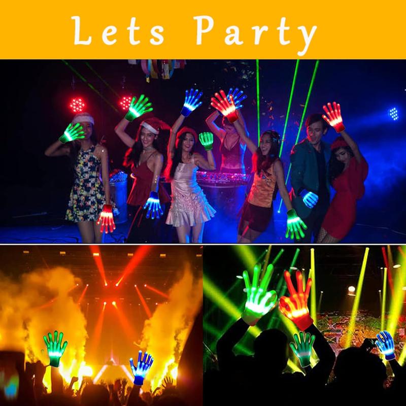 LED Gloves Toys for Light Up Gloves for , Easter Gift Cool Fun Toys for