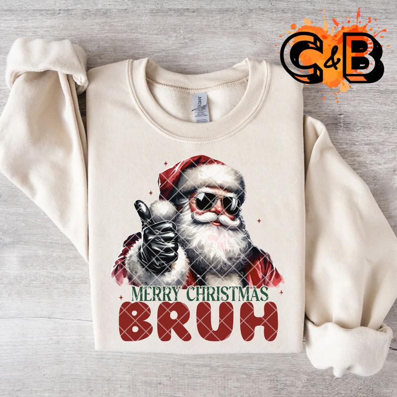 Merry christmas bruh film t shirt transfer