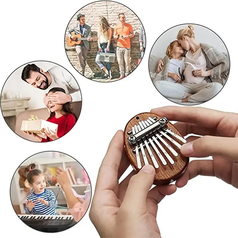 8 Key Mini Exquisite Finger Thumb Piano, Cute Pendant Keychain Accessories, Portable Musical Instrument For Music Enthusiast