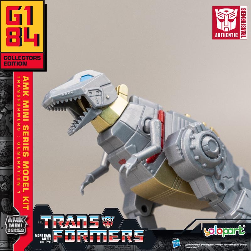 Transformers Toys: Grimlock - Generation 1 - 4.72 Inch Pre-assembled Model Kit from the YOLOPARK AMK MINI Series