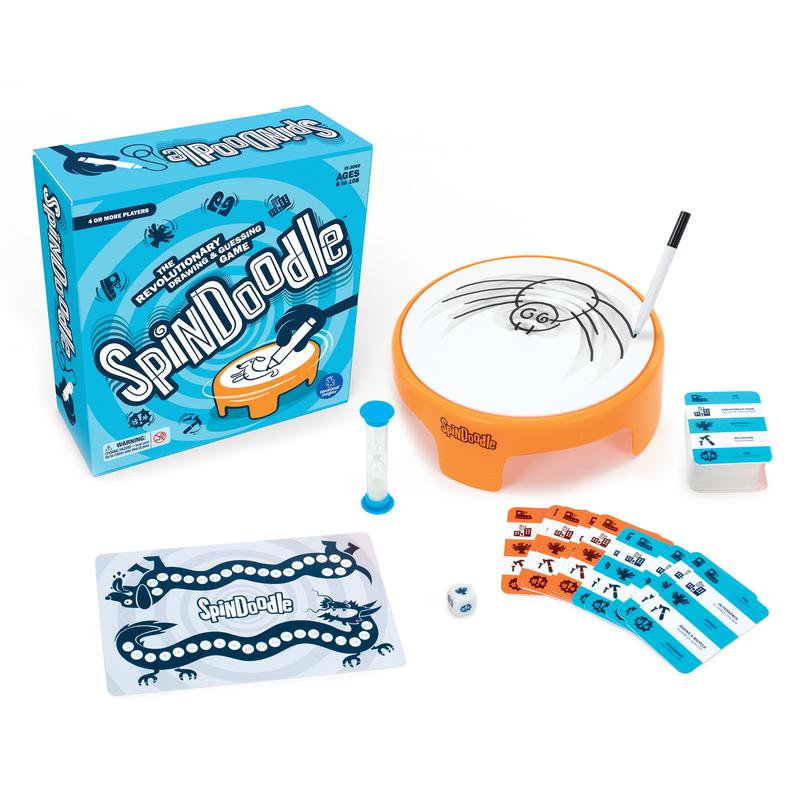 Educational Insights Spindoodle, Draw On A Spinning Board, 4 Players, Perfect For Family Game Night, Board Game for Kids Ages 8+