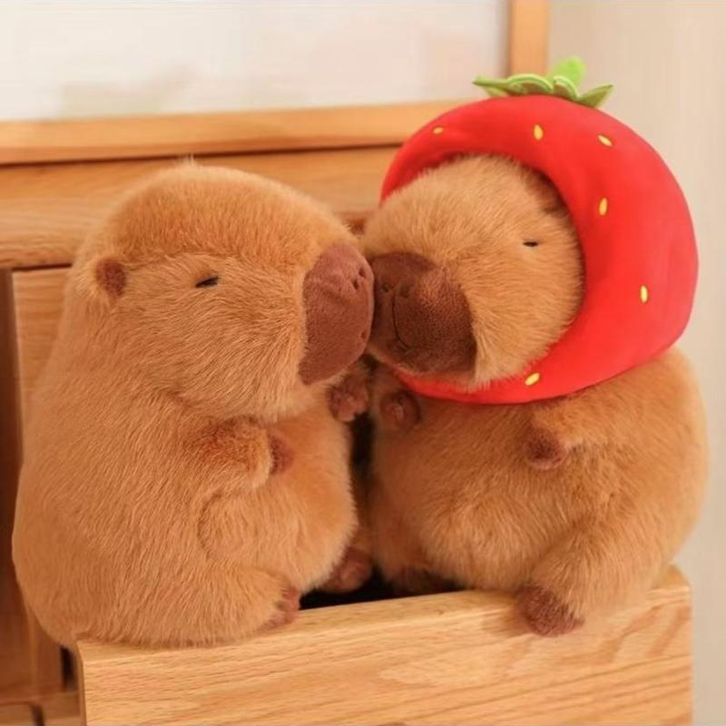 Capybara plush toys, cute simulated plush toys, soft animal decoration for family sofa and bed, pet plush, bedroom decoration