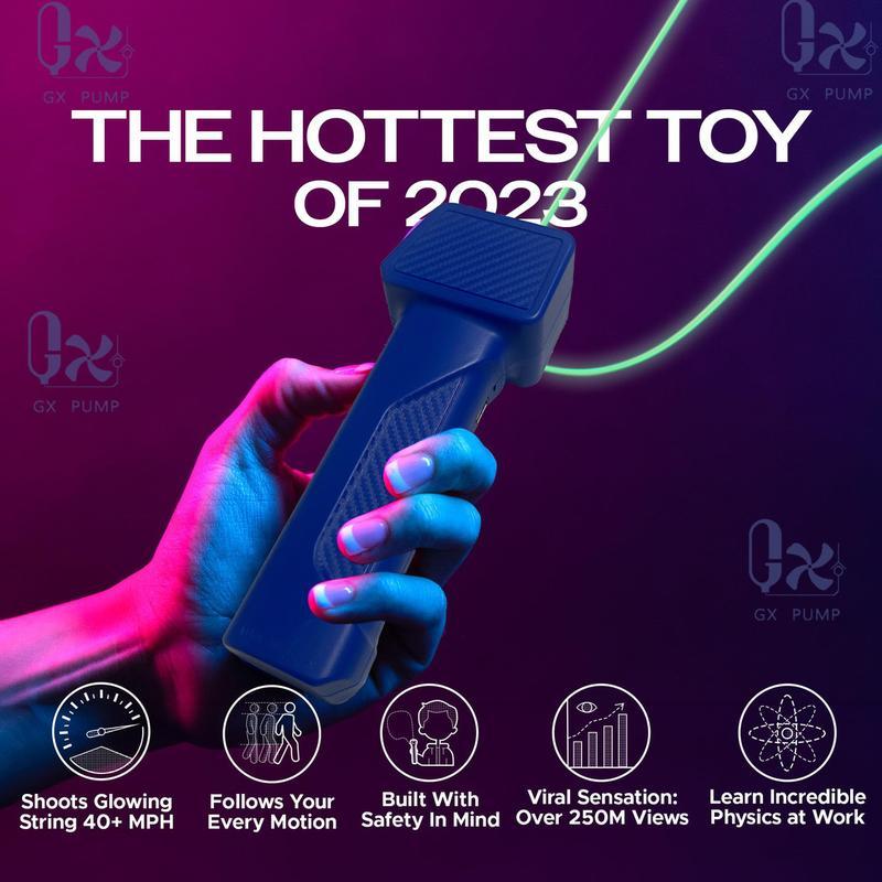 2024 Fashion Trends Fashion Toy Glow-in-the-Dark String Shooter Funny Toy - Dual UV Blacklights, 4 Ropes (2 Glow, 2 Color) String Rope Launcher Funny Toy, Glow in The Dark Rope Cool Shooter, Ideal Birthday,2024 christmasa ornament