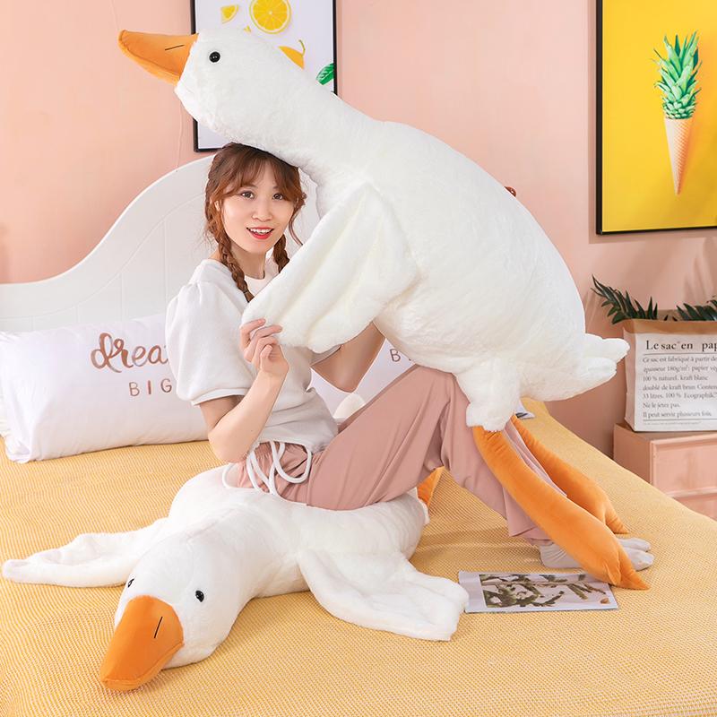 Cute Goose Pillow Plush Toys, Creative Animal Design Plush Toy, Goose Shaped Pillow, Animal Companion Toy, Gifts for children, Summer Gifts.