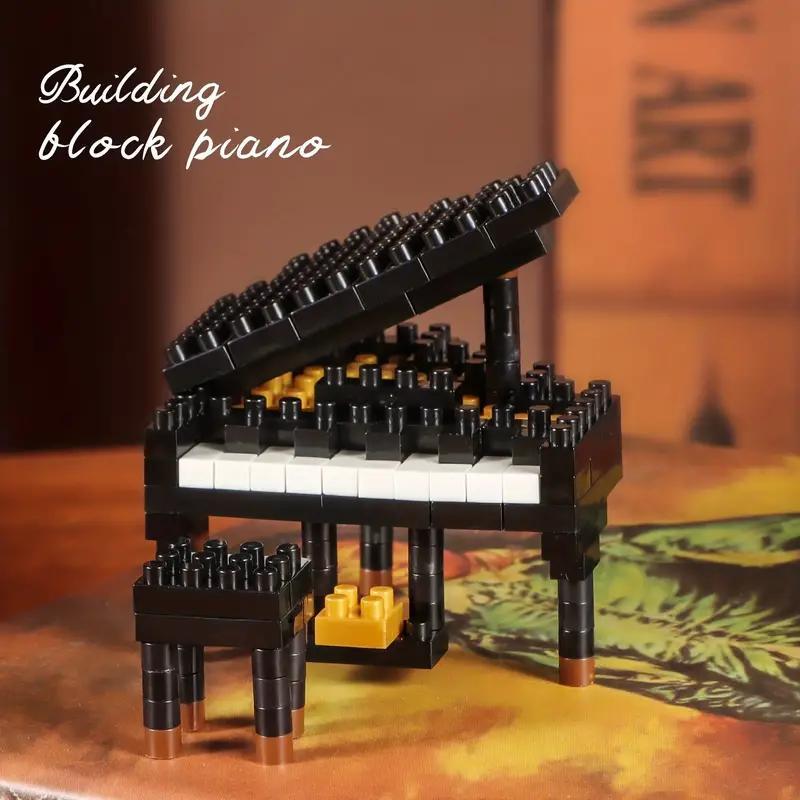 Mini Piano Design Building Block Toy, 126pcs box Creative Music Instrument Model, Musician's Creative Music Home Decoration Ornament