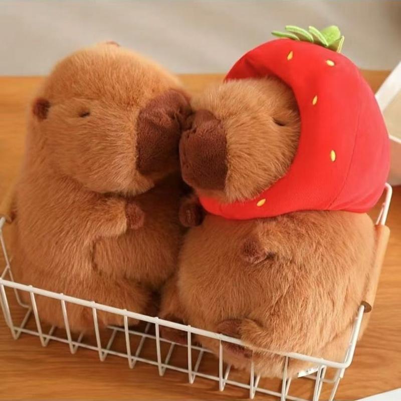 Capybara plush toys, cute simulated plush toys, soft animal decoration for family sofa and bed, pet plush, bedroom decoration