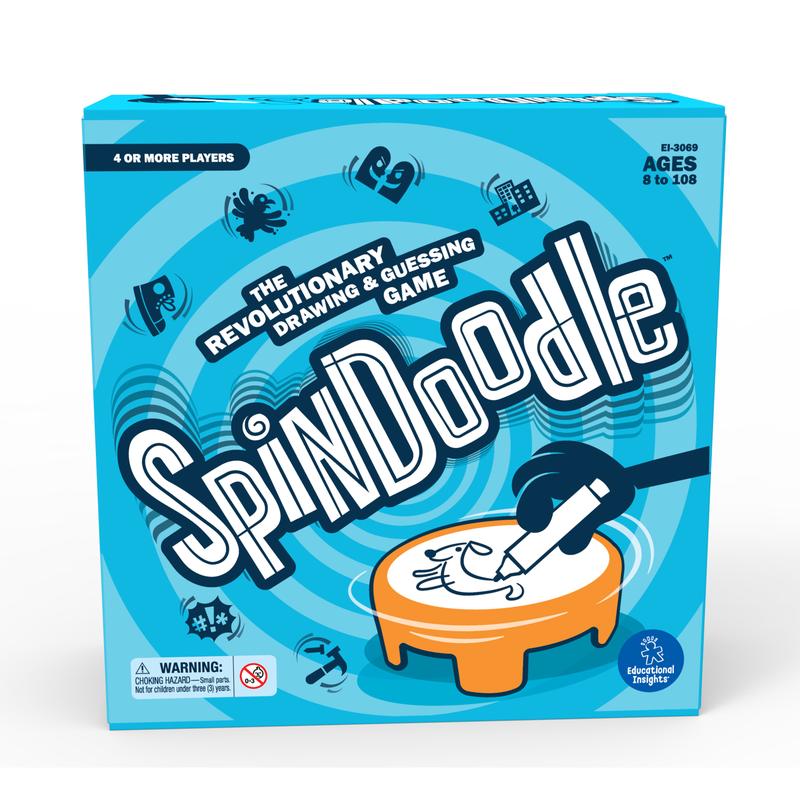 Educational Insights Spindoodle, Draw On A Spinning Board, 4 Players, Perfect For Family Game Night, Board Game for Kids Ages 8+