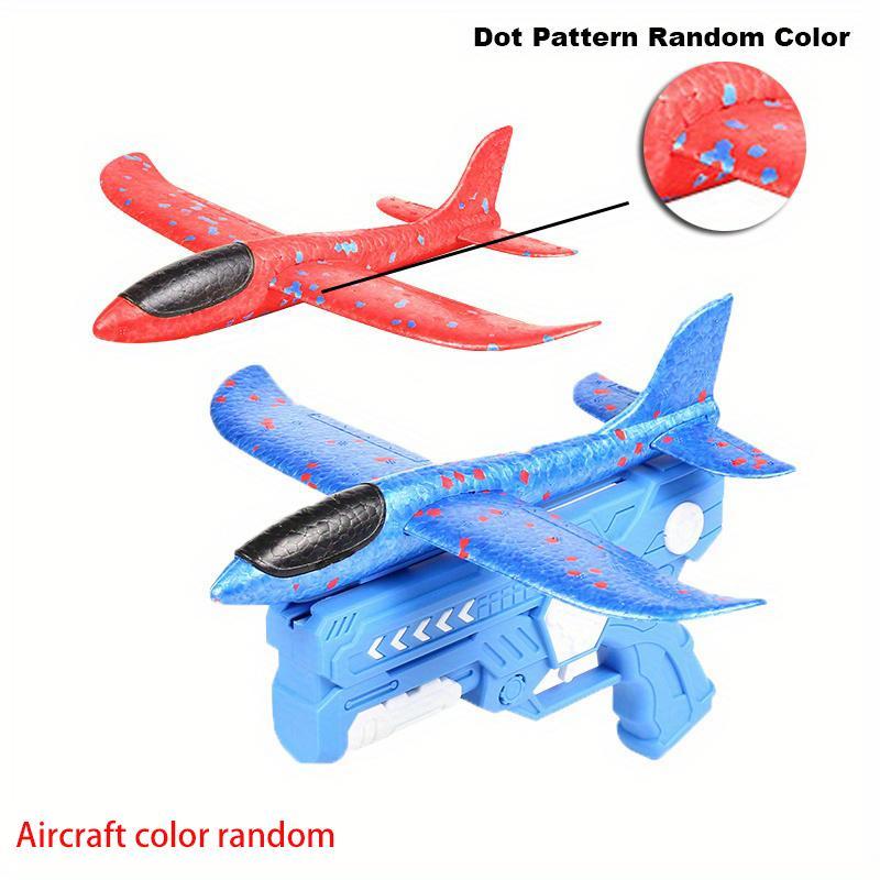 Airplane Shooter Toy, 1 Count Bubble Plane Launcher with 1 Count Random Color Aircraft, Outdoor Shooting Toy for Kids