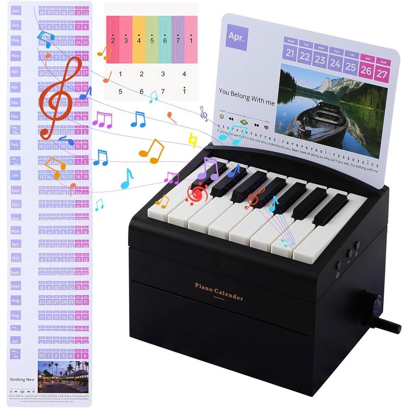 2025 Piano Calendar With Musical Lyrics Mini Piano with 52 Sheet Music on 28 Cards Advent Calendar for Fans, Family and Friends!